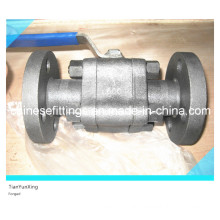 Handle Three Pieces API Trunnion Flange Forged Ball Valve